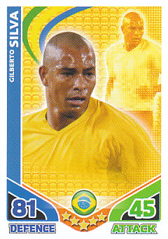 Gilberto Silva Brazil 2010 World Cup Match Attax #29